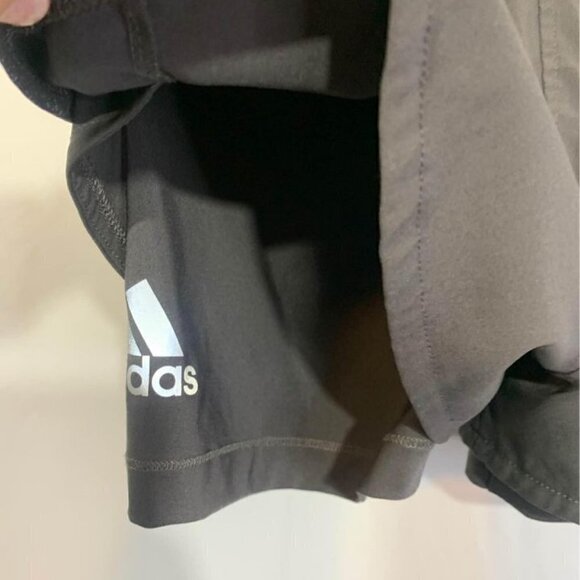 Adidas climalite track shorts. Girls size 11-12y. Charcoal gray. Elastic waist. - Picture 6 of 7
